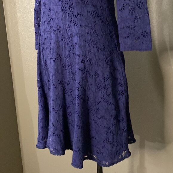 Free People Navy 3/4 Sleeve Lace Overlay Minidress Women's - Picture 5 of 13